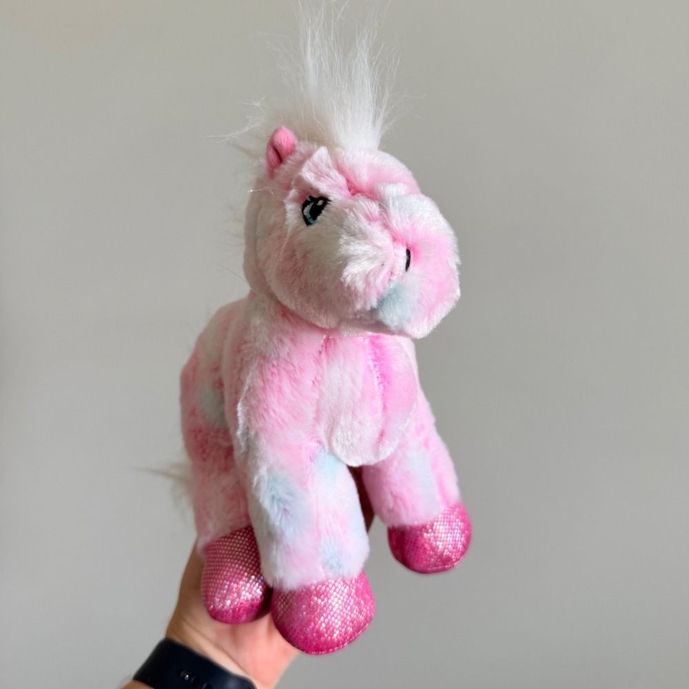 Webkinz Cotton‎ Candy Pony Pink White Tie Dye Plush Stuffed Animal Ganz HM364 - Picture 2 of 3